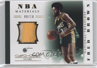 2013-14 Panini National Treasures - NBA Material - Prime #3 - Fred Brown /10