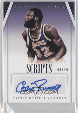 2013-14 Panini National Treasures - Scripts #SC-CR - Cazzie Russell /49