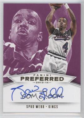 2013-14 Panini Preferred - [Base] - Purple #544 - Panini Signatures - Spud Webb /25