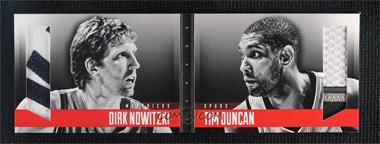 2013-14 Panini Preferred - One on One Rivalry Memorabilia Booklet - Prime #16 - Dirk Nowitzki, Tim Duncan /25