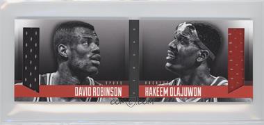 2013-14 Panini Preferred - One on One Rivalry Memorabilia Booklet #1 - David Robinson, Hakeem Olajuwon /199