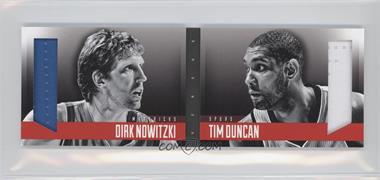 2013-14 Panini Preferred - One on One Rivalry Memorabilia Booklet #16 - Dirk Nowitzki, Tim Duncan /199