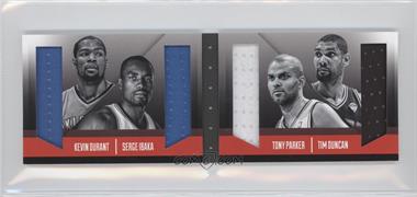 2013-14 Panini Preferred - Two on Two Rivalry Memorabilia Booklet #2 - Kevin Durant, Serge Ibaka, Tim Duncan, Tony Parker /199