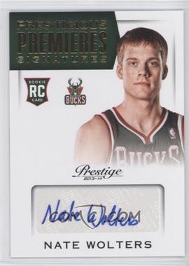 2013-14 Panini Prestige - Prestigious Premieres Signatures #1 - Nate Wolters