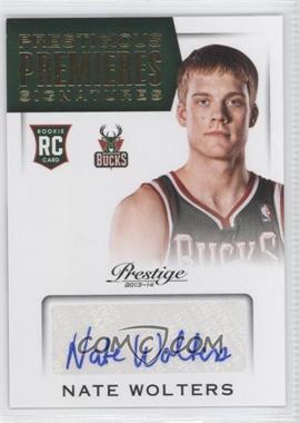 2013-14 Panini Prestige - Prestigious Premieres Signatures #1 - Nate Wolters