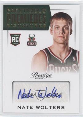 2013-14 Panini Prestige - Prestigious Premieres Signatures #1 - Nate Wolters