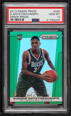 2013-14 Panini Prizm - [Base] - Retail Green Prizm #290 - Giannis Antetokounmpo [PSA 10 GEM MT]