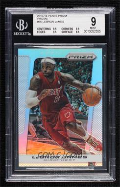 2013-14 Panini Prizm - [Base] - Silver Prizm #65 - LeBron James [BGS 9 MINT]