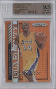 2013-14 Panini Prizm - Guard Duty - Orange Prizm #15 - Kobe Bryant /60 [BGS 9.5 GEM MINT]