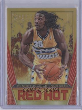 2013-14 Panini Select - Red Hot - Gold Prizm #27 - Kenneth Faried /10