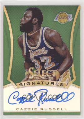 2013-14 Panini Select - Signatures - Green Prizm #4 - Cazzie Russell /5