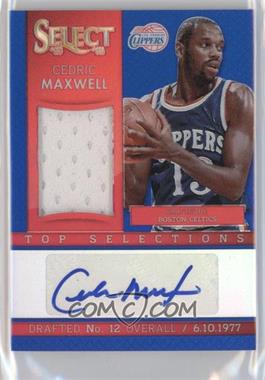 2013-14 Panini Select - Top Selections Jersey Autograph - Blue Prizm #2 - Cedric Maxwell /49