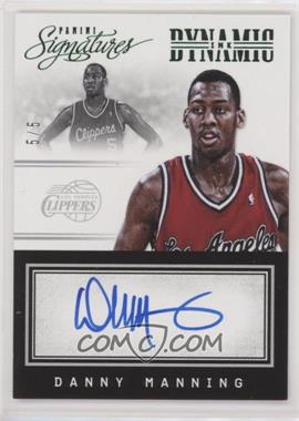 2013-14 Panini Signatures - Dynamic Ink - Green #1 - Danny Manning /5 [Noted]