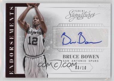 2013-14 Panini Signatures - Endorsements - Red #43 - Bruce Bowen /10