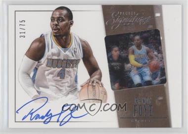 2013-14 Panini Signatures - Film Veteran Autographs #14 - Randy Foye /75