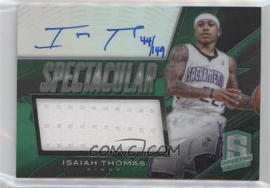 2013-14 Panini Spectra - Spectacular Swatch Signatures #92 - Isaiah Thomas /175