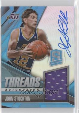 2013-14 Panini Spectra - Threads Autographs - Light Blue #31 - John Stockton /25