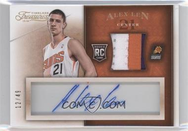 2013-14 Panini Timeless Treasures - [Base] - Rookie Jersey Autographs Prime #113 - Alex Len /49