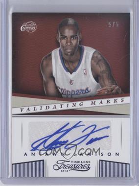 2013-14 Panini Timeless Treasures - Validating Marks - Sapphire #18 - Antawn Jamison /5