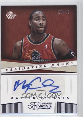 2013-14 Panini Timeless Treasures - Validating Marks - Sapphire #25 - Mateen Cleaves /49