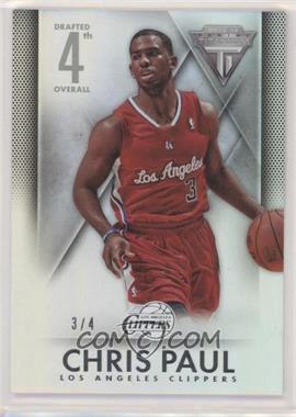 2013-14 Panini Titanium - [Base] - Draft Position #162 - Chris Paul /4