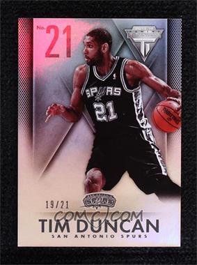 2013-14 Panini Titanium - [Base] - Jersey Number #156 - Tim Duncan /21