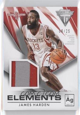 2013-14 Panini Titanium - Elements Materials - Prime #67 - James Harden /25