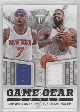 2013-14 Panini Titanium - Game Gear Duals Material #22 - Carmelo Anthony, Tyson Chandler /155