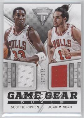 2013-14 Panini Titanium - Game Gear Duals Material #41 - Scottie Pippen, Joakim Noah /125