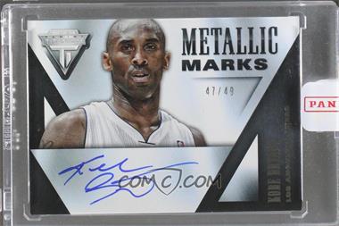 2013-14 Panini Titanium - Metallic Marks Autographs #14 - Kobe Bryant /49 [Uncirculated]