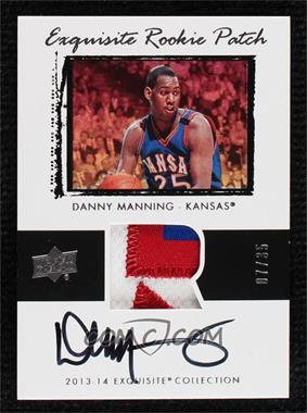 2013-14 Upper Deck Exquisite Collection - Retro Rookie Patch Autographs #78-CM - Danny Manning /35