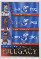 Mario Chalmers, Clyde Lovellette, Danny Manning