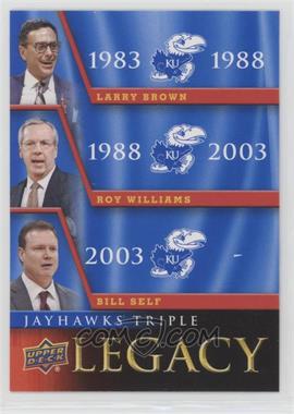 2013 Upper Deck University of Kansas - Jayhawks Legacy Trios #JLT-3 - Bill Self, Larry Brown, Roy Williams