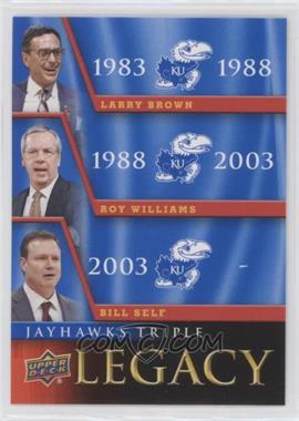 2013 Upper Deck University of Kansas - Jayhawks Legacy Trios #JLT-3 - Bill Self, Larry Brown, Roy Williams