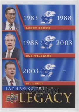 2013 Upper Deck University of Kansas - Jayhawks Legacy Trios #JLT-3 - Bill Self, Larry Brown, Roy Williams