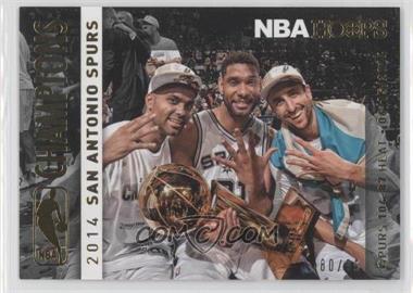 2014-15 NBA Hoops - Champions Trophy Portraits #8 - Manu Ginobili, Tim Duncan, Tony Parker /99