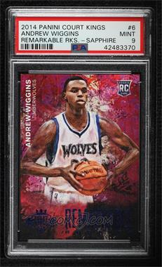 2014-15 Panini Court Kings - Remarkable Rookies - Sapphire #6 - Andrew Wiggins /499 [PSA 9 MINT]