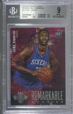 2014-15 Panini Court Kings - Remarkable Rookies #26 - Joel Embiid [BGS 9 MINT]