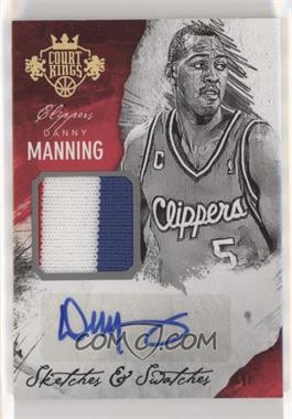 2014-15 Panini Court Kings - Sketches & Swatches Autographed Materials - Prime #43 - Danny Manning /25