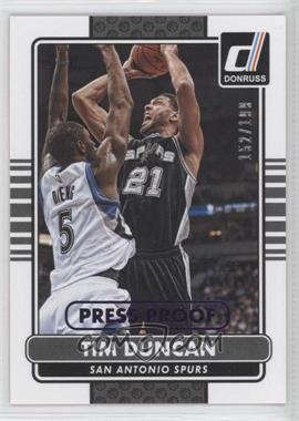 2014-15 Panini Donruss - [Base] - Press Proof Purple #58 - Tim Duncan /199