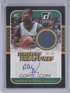 2014-15 Panini Donruss - Timeless Treasures Jersey Autographs #TT-AW - Andrew Wiggins /99