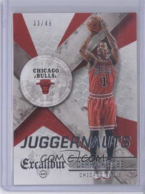 2014-15 Panini Excalibur - Juggernauts - Silver #10 - Derrick Rose /49