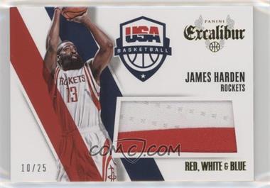 2014-15 Panini Excalibur - Red White and Blue Jerseys - Prime #8 - James Harden /25