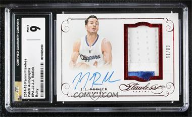 2014-15 Panini Flawless - Patch Autographs - Ruby #PA-JJ - J.J. Redick /15 [CGC 9 Mint]