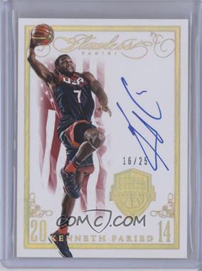 2014-15 Panini Flawless - Team USA Autographs Red #R-KF - Kenneth Faried /25