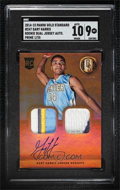 2014-15 Panini Gold Standard - [Base] - Rookie Jersey Autographs Prime #247 - Gary Harris /25 [SGC 9 MINT]