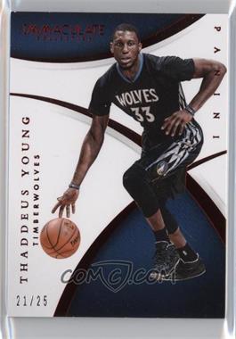 2014-15 Panini Immaculate Collection - [Base] - Red #71 - Thaddeus Young /25