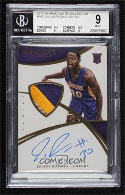 2014-15 Panini Immaculate Collection - [Base] #103 - Julius Randle /99 [BGS 9 MINT]