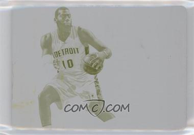 2014-15 Panini Immaculate Collection - Dual Memorabilia - Printing Plate Yellow #DM-GM - Greg Monroe /1