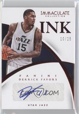 2014-15 Panini Immaculate Collection - INK - Red #88 - Derrick Favors /25